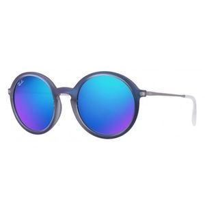 Ray-Ban Youngster Shot Blue Rubber Circle Sunglasses RB4222